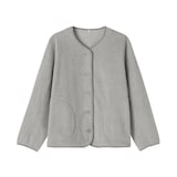 婦人　素材に還るフリースカーディガン