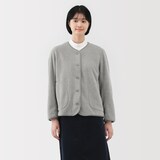 婦人　素材に還るフリースカーディガン