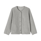 婦人　素材に還るフリースカーディガン