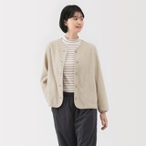 婦人　素材に還るフリースカーディガン