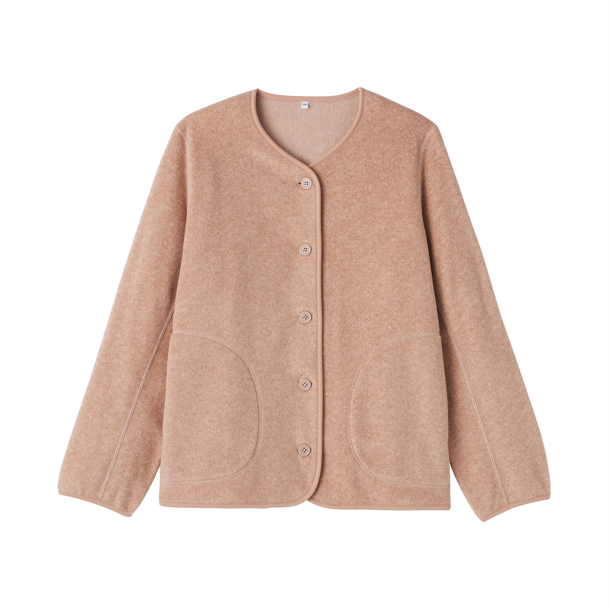 婦人　素材に還るフリースカーディガン