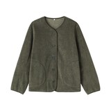 婦人　素材に還るフリースカーディガン