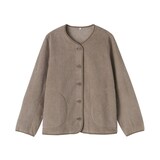 婦人　素材に還るフリースカーディガン