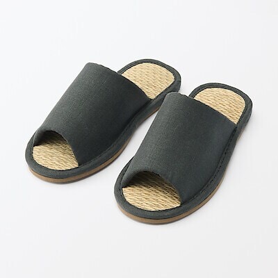 【２月中旬入荷予定】イ草スリッパ・前あき　Ｓ～Ｌ