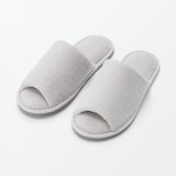 洗える綿パイルスリッパ・前あき