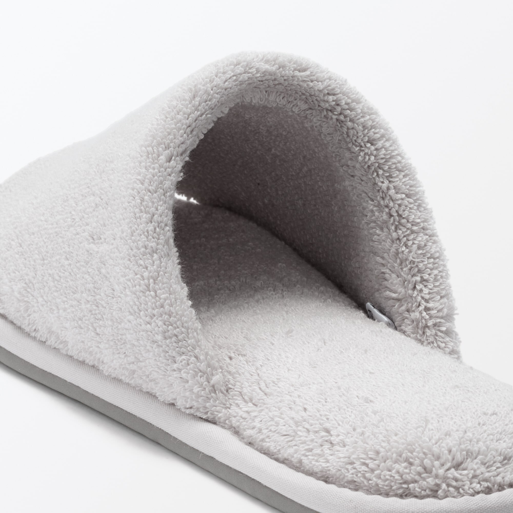 洗える綿パイルスリッパ・前あき