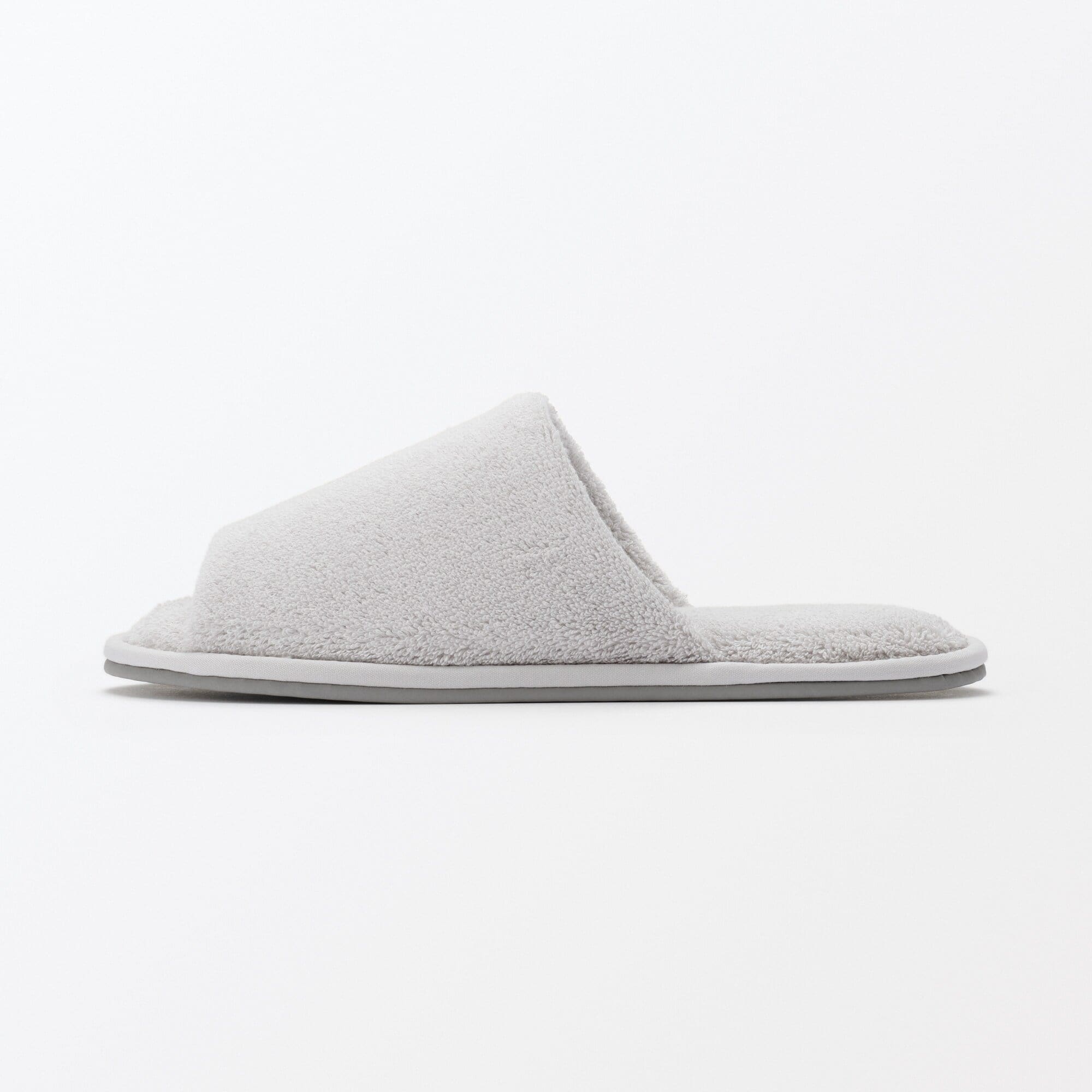 洗える綿パイルスリッパ・前あき