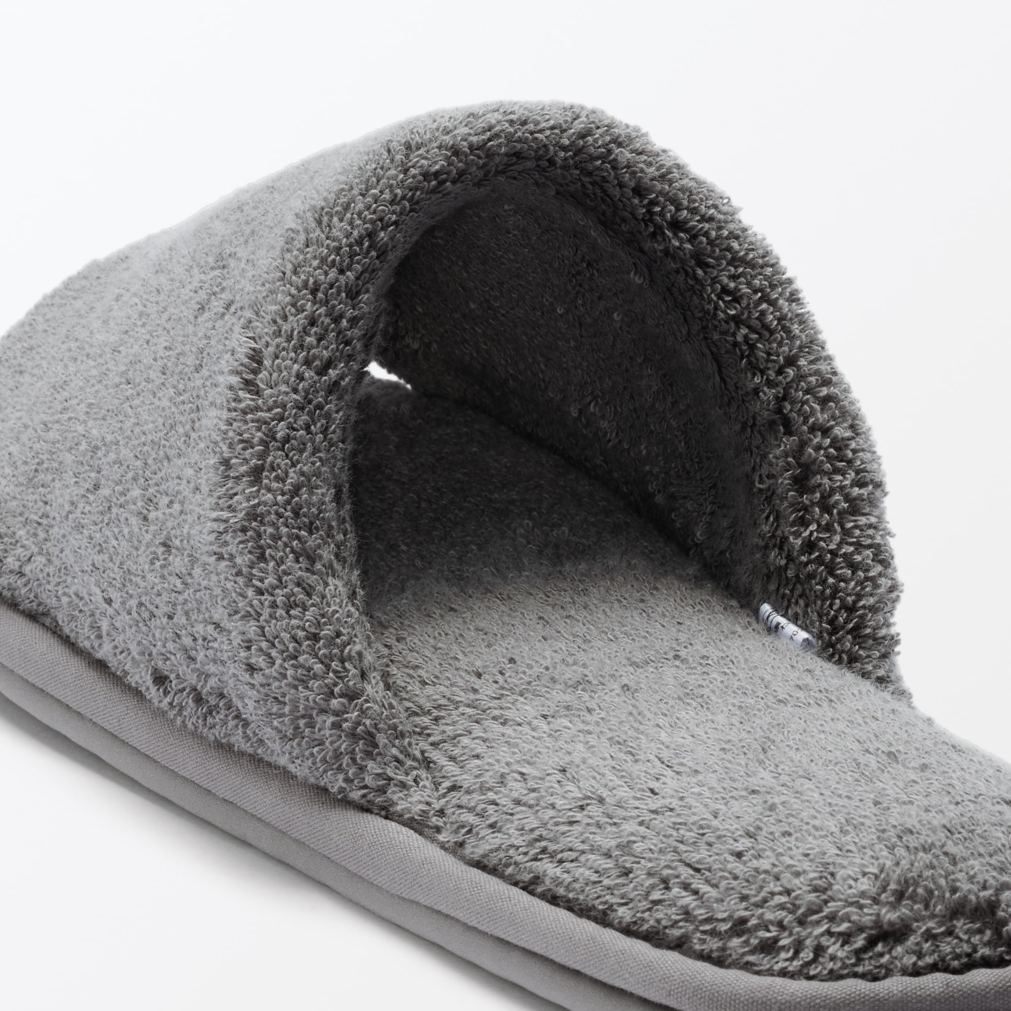 洗える綿パイルスリッパ・前あき