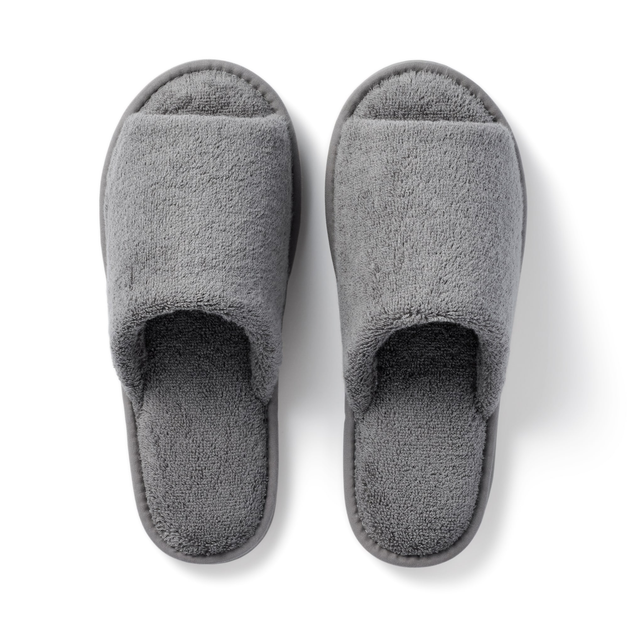 洗える綿パイルスリッパ・前あき