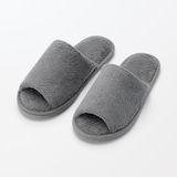 洗える綿パイルスリッパ・前あき