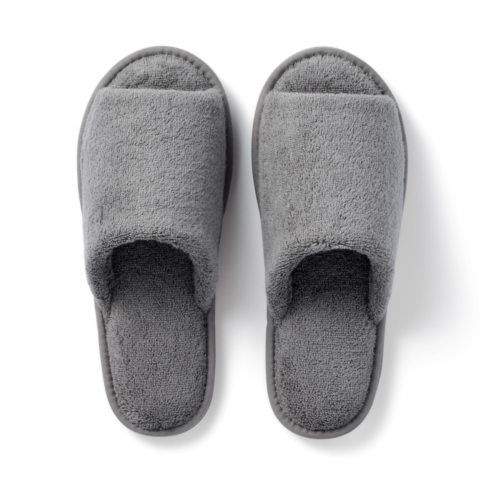 洗える綿パイルスリッパ・前あき