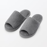 洗える綿パイルスリッパ・前あき