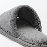 洗える綿パイルスリッパ・前あき