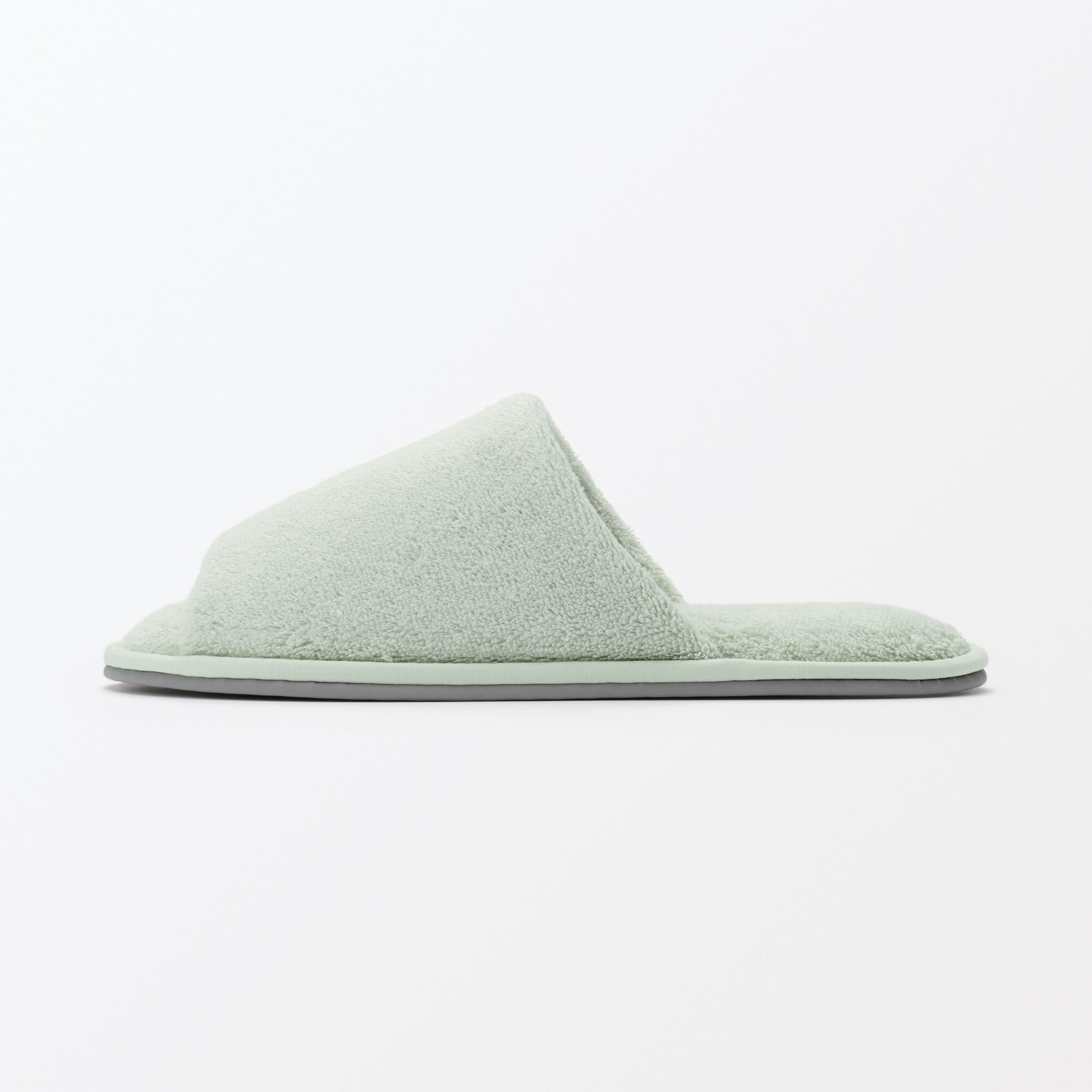 洗える綿パイルスリッパ・前あき