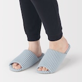 綿サッカー織　履き心地やわらか足なりスリッパ