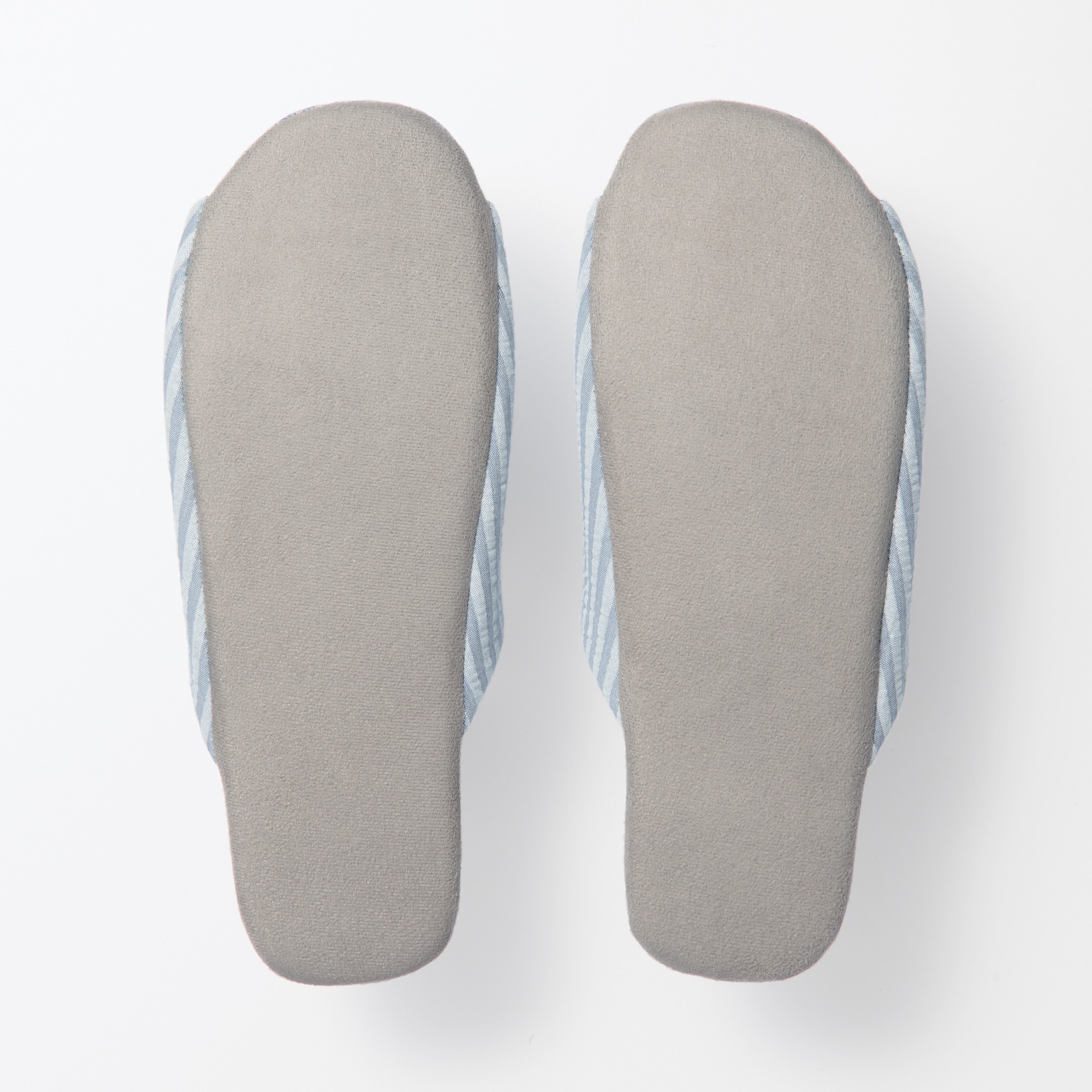 綿サッカー織　履き心地やわらか足なりスリッパ