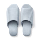 綿サッカー織　履き心地やわらか足なりスリッパ