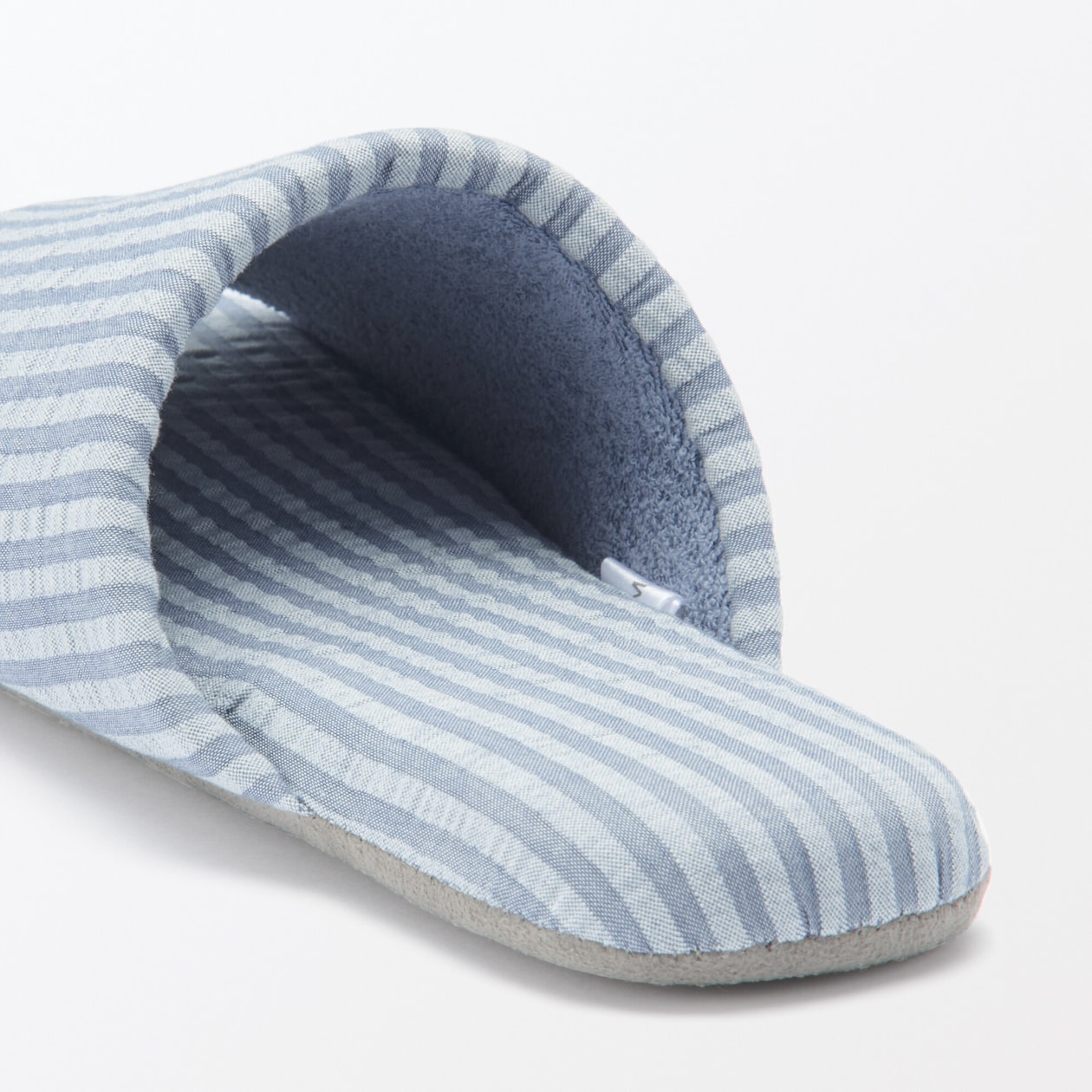 綿サッカー織　履き心地やわらか足なりスリッパ