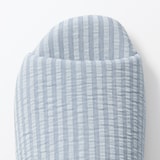 綿サッカー織　履き心地やわらか足なりスリッパ