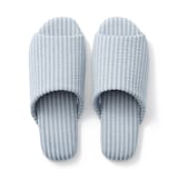 綿サッカー織　履き心地やわらか足なりスリッパ