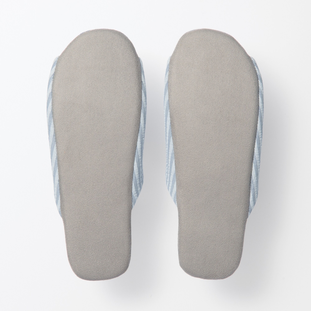 綿サッカー織　履き心地やわらか足なりスリッパ