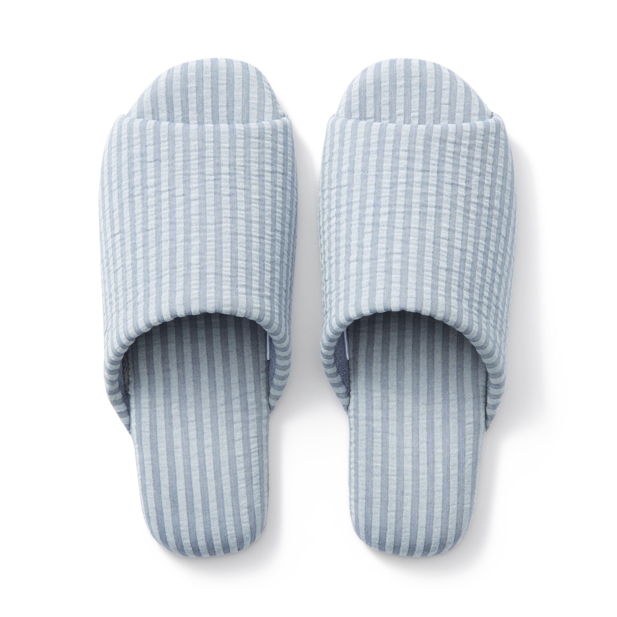 綿サッカー織　履き心地やわらか足なりスリッパ