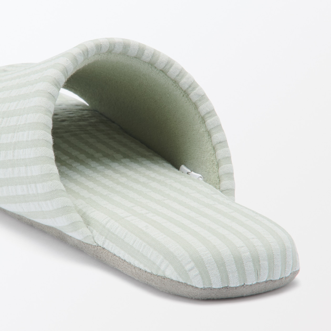 綿サッカー織　履き心地やわらか足なりスリッパ