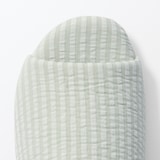 綿サッカー織　履き心地やわらか足なりスリッパ