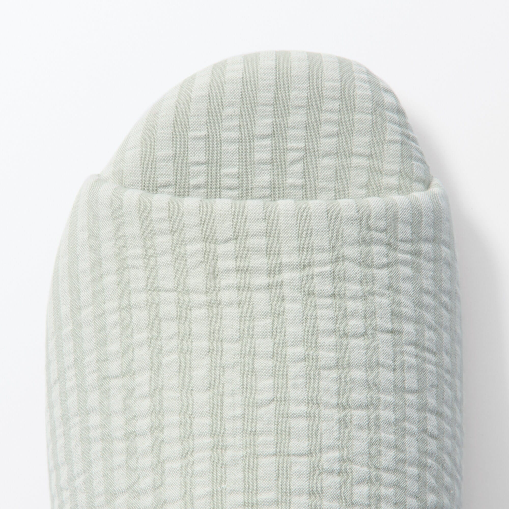 綿サッカー織　履き心地やわらか足なりスリッパ