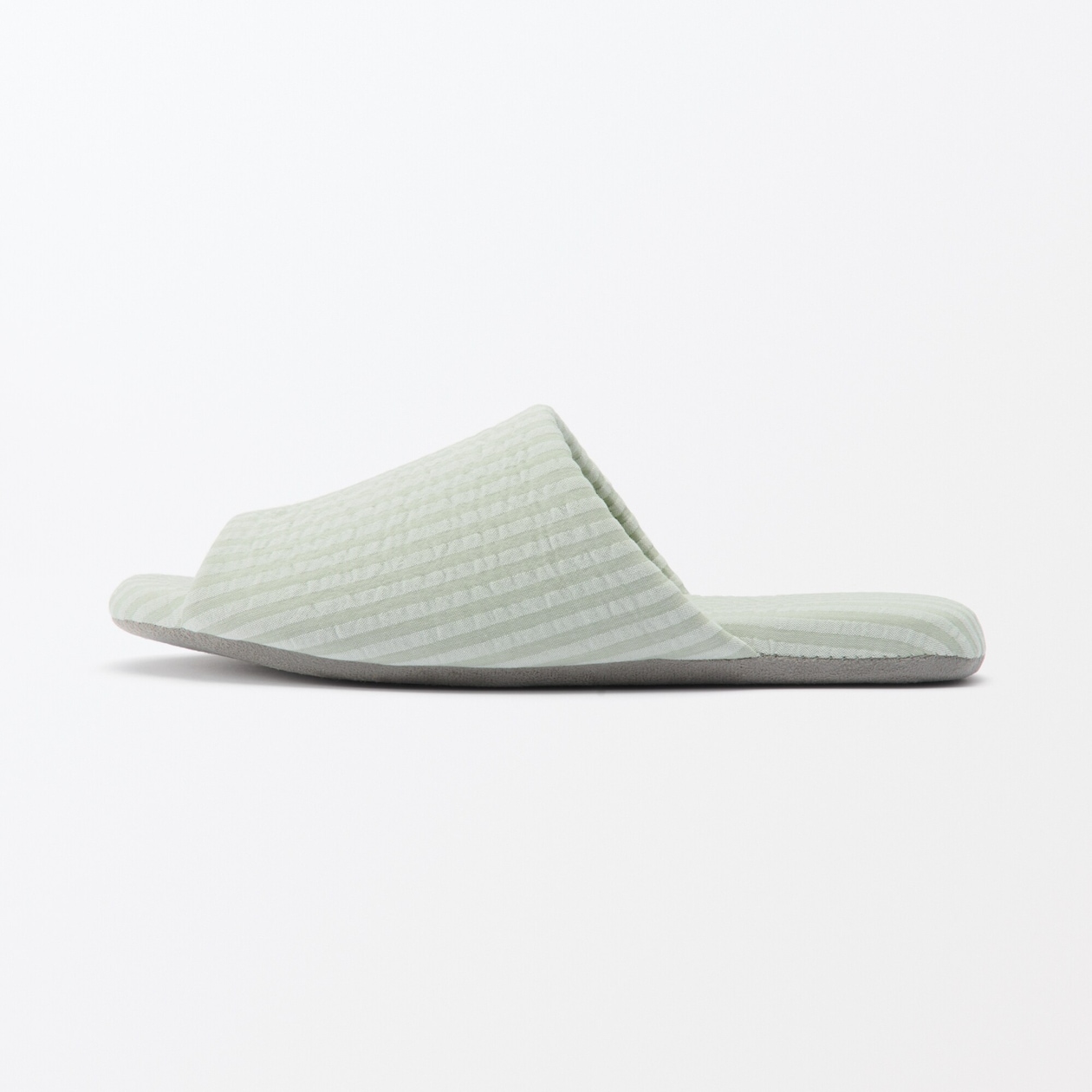 綿サッカー織　履き心地やわらか足なりスリッパ