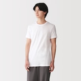 紳士　脇に縫い目のない　２枚組　クルーネック半袖Ｔシャツ