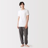 紳士　脇に縫い目のない　２枚組　クルーネック半袖Ｔシャツ