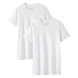 紳士　脇に縫い目のない　２枚組　クルーネック半袖Ｔシャツ
