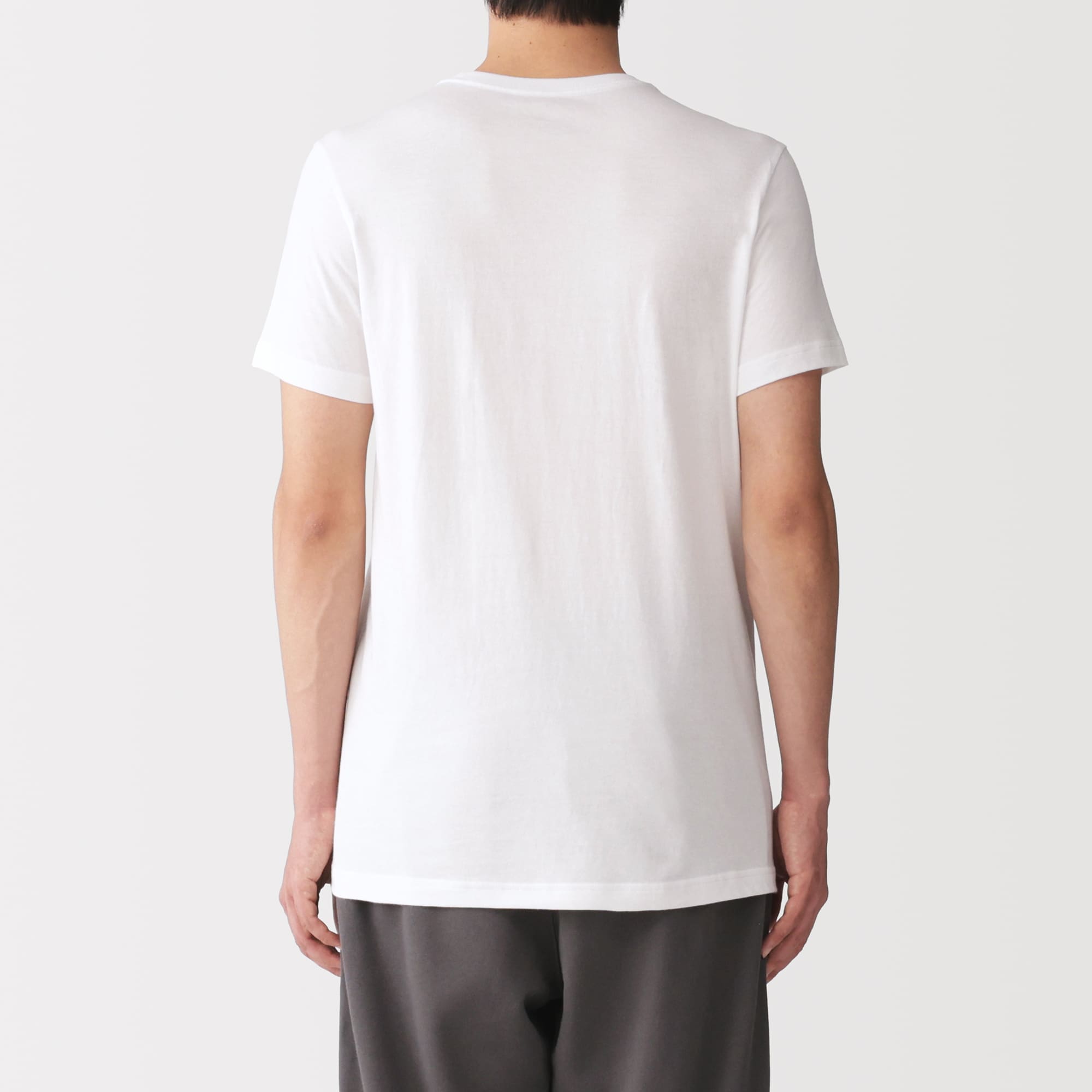 紳士　脇に縫い目のない　２枚組　クルーネック半袖Ｔシャツ