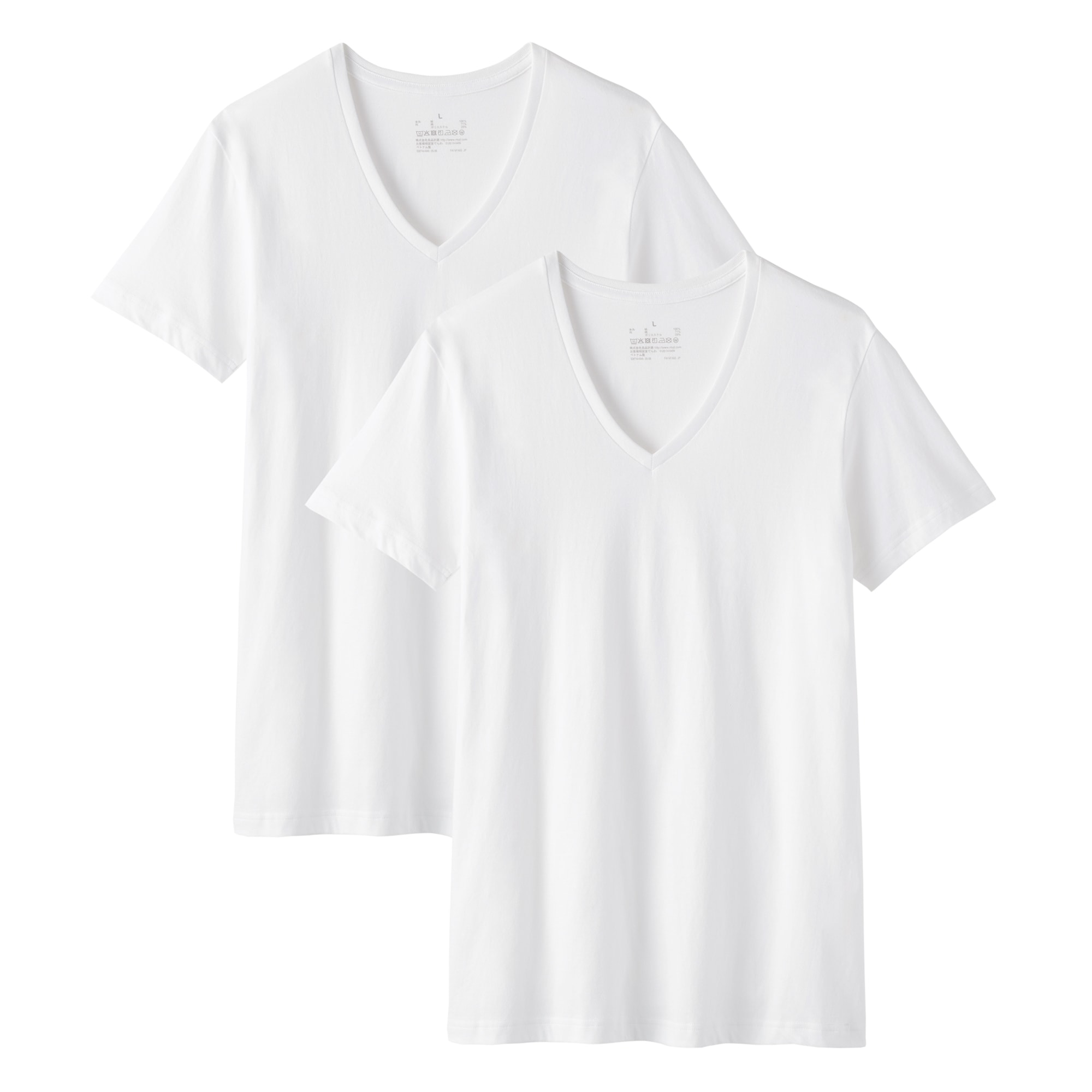 紳士　脇に縫い目のない　２枚組　Ｖネック半袖Ｔシャツ