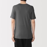 紳士　脇に縫い目のない　なめらか　クルーネック半袖Ｔシャツ