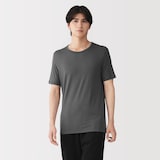 紳士　脇に縫い目のない　なめらか　クルーネック半袖Ｔシャツ