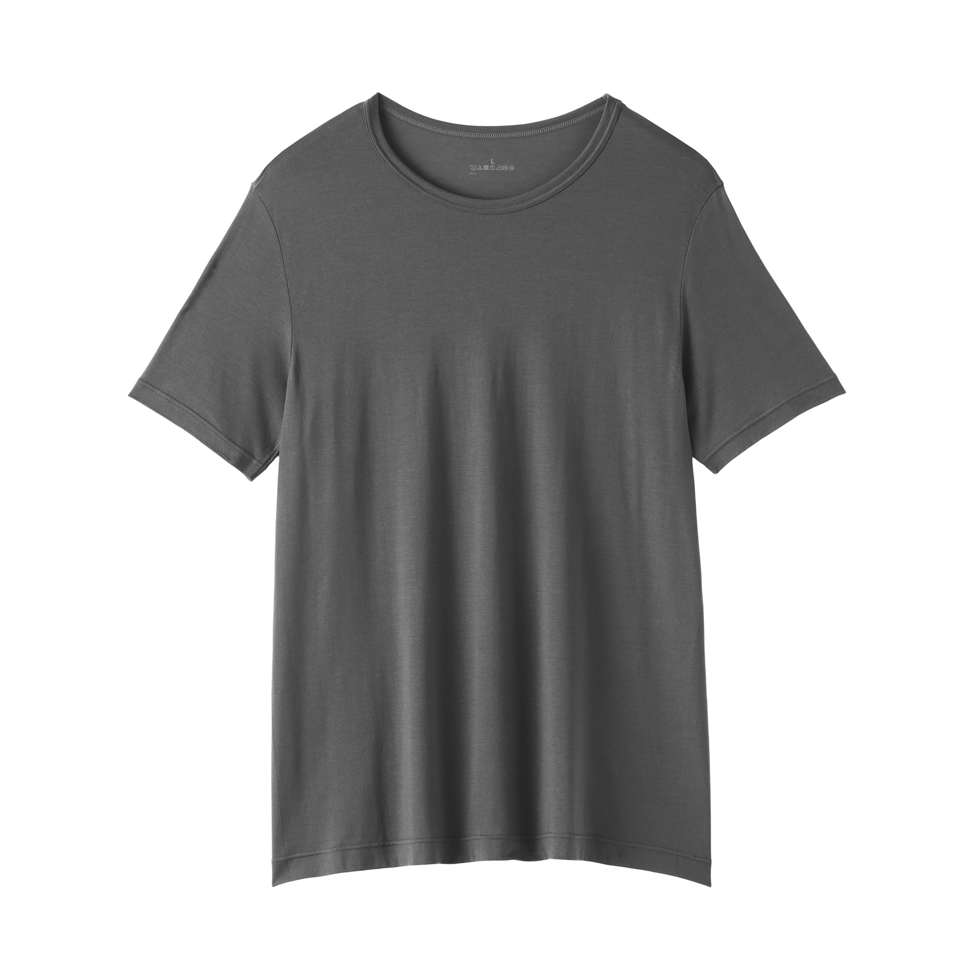 紳士　脇に縫い目のない　なめらか　クルーネック半袖Ｔシャツ