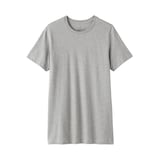 紳士　脇に縫い目のない　２枚組　クルーネック半袖Ｔシャツ（再生コットン）