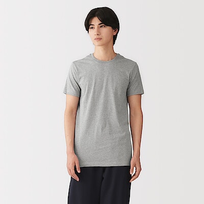 紳士　脇に縫い目のない　２枚組　クルーネック半袖Ｔシャツ