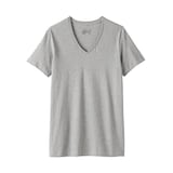 紳士　脇に縫い目のない　２枚組　Ｖネック半袖Ｔシャツ（再生コットン）