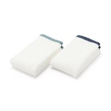 縁カラー付　コンパクトフェイスタオル２枚組