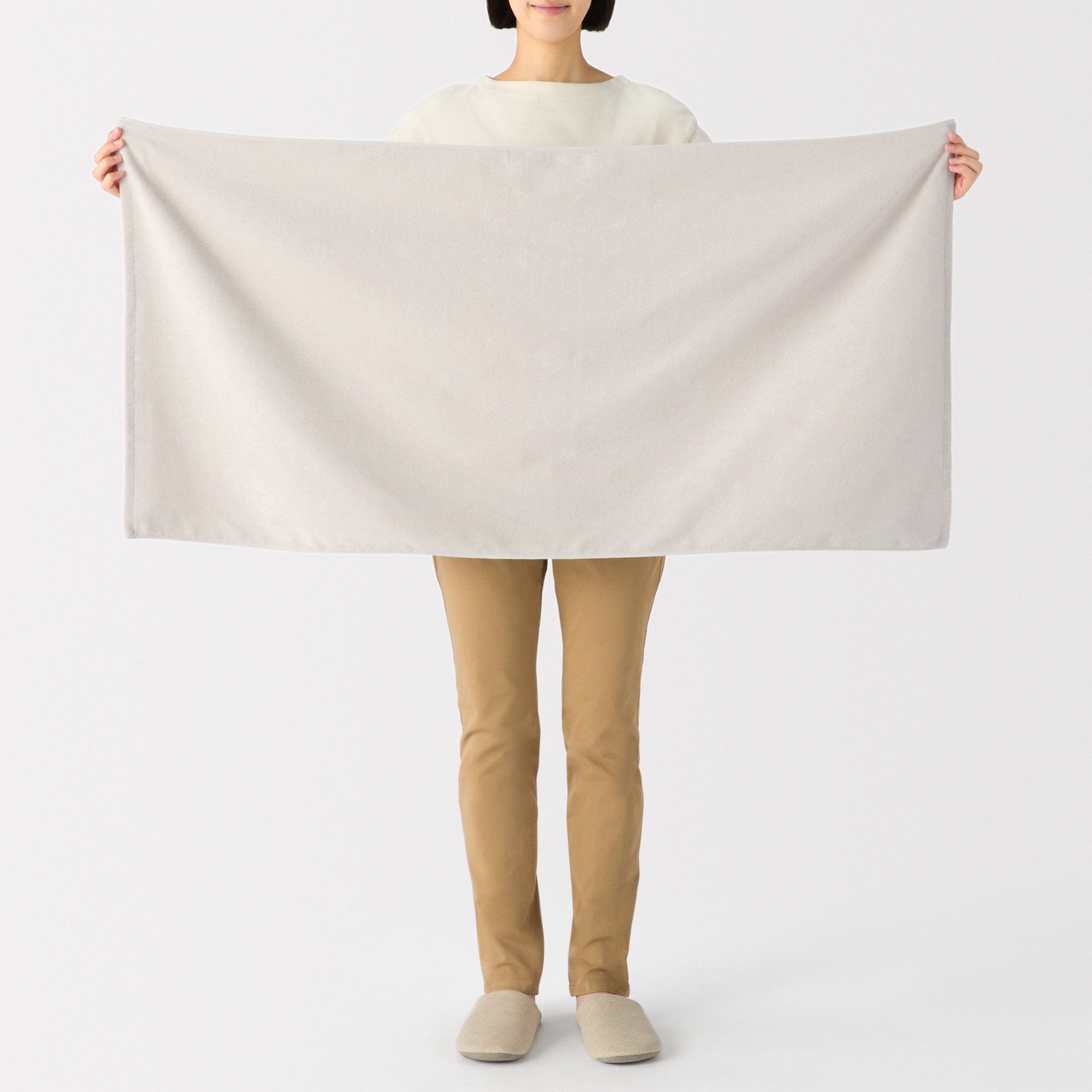 片面パイル２枚組バスタオル