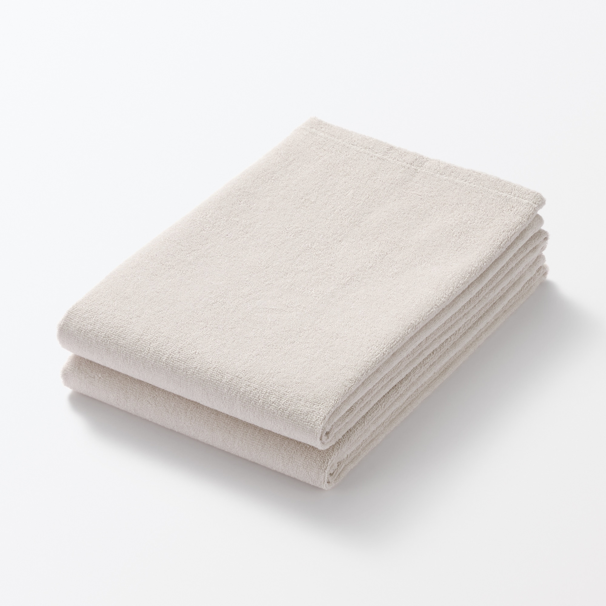 片面パイル２枚組バスタオル
