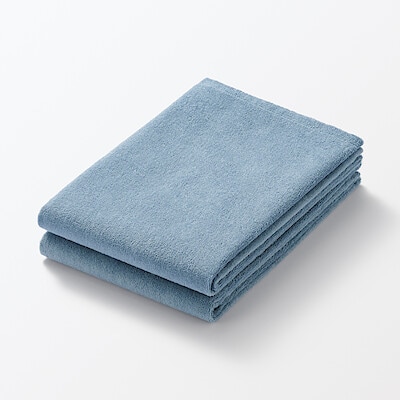 片面パイル２枚組バスタオル　６０×１２０ｃｍ