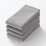 片面パイル４枚組フェイスタオル