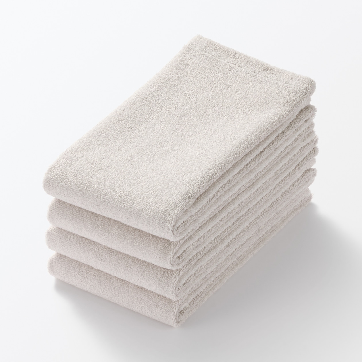 片面パイル４枚組フェイスタオル