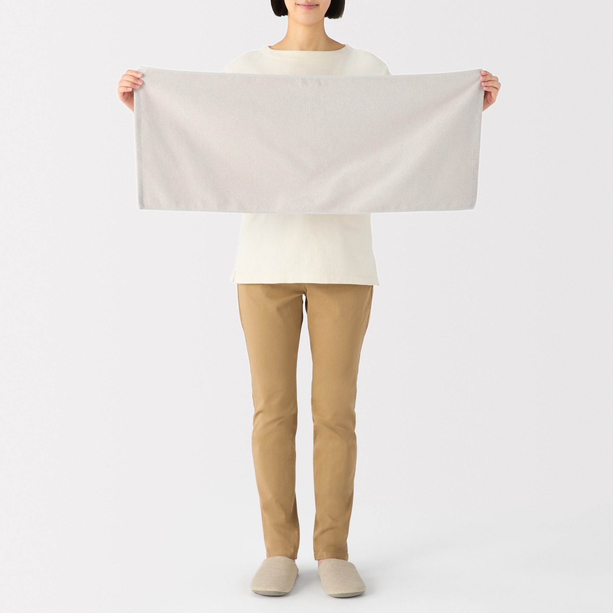 片面パイル４枚組フェイスタオル