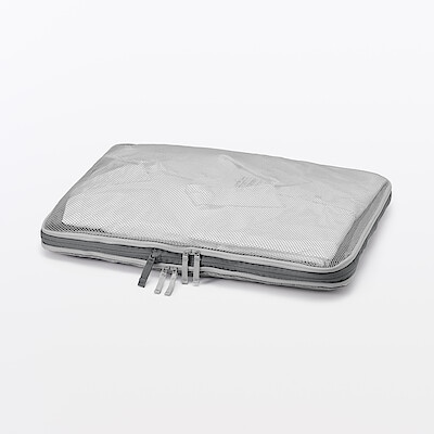 【Ｌ】再生ポリエステル仕分けケース圧縮タイプ　約３５×４７×１０ｃｍ