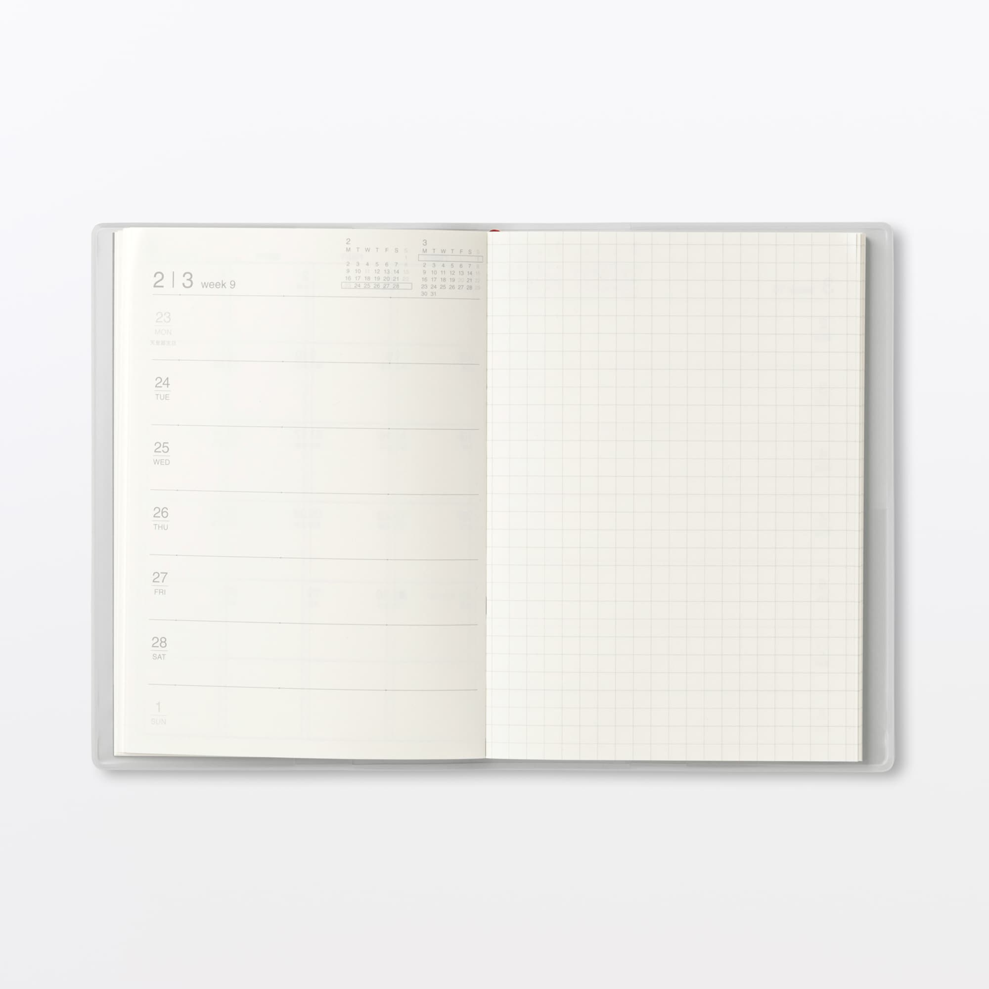 月曜始まりマンスリー／ウィークリースケジュール帳・２０２６年３月始まり